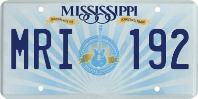 MS license plate MRI192