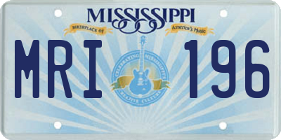 MS license plate MRI196