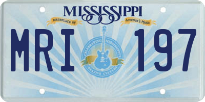MS license plate MRI197