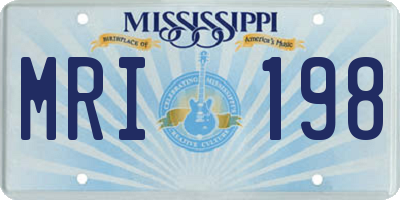 MS license plate MRI198