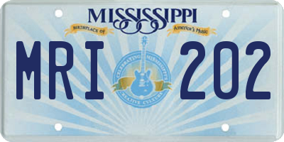 MS license plate MRI202