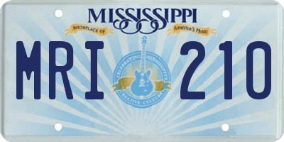 MS license plate MRI210