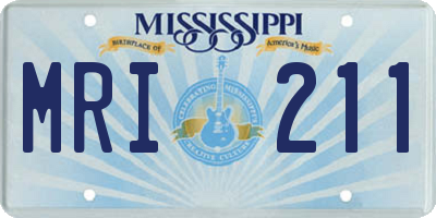 MS license plate MRI211