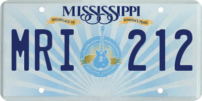MS license plate MRI212