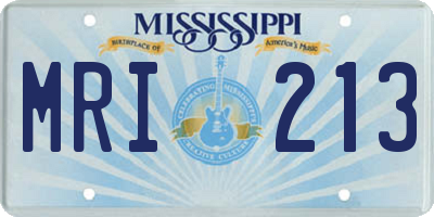 MS license plate MRI213