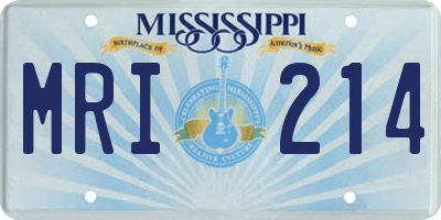 MS license plate MRI214