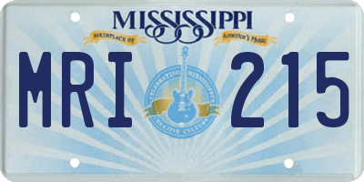 MS license plate MRI215