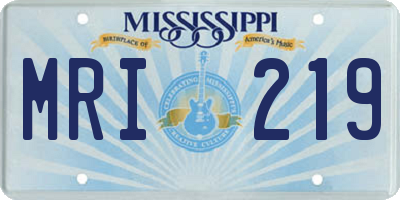 MS license plate MRI219