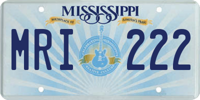 MS license plate MRI222
