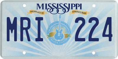 MS license plate MRI224
