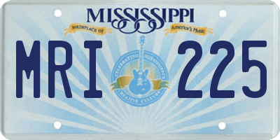 MS license plate MRI225