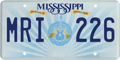 MS license plate MRI226