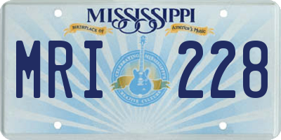 MS license plate MRI228