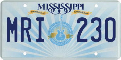 MS license plate MRI230