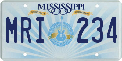 MS license plate MRI234