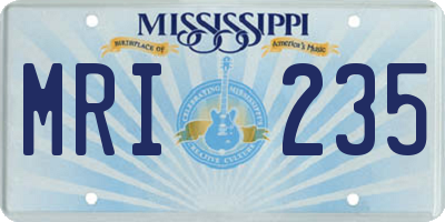 MS license plate MRI235
