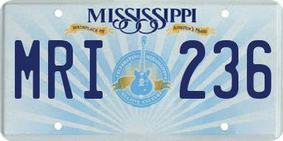 MS license plate MRI236