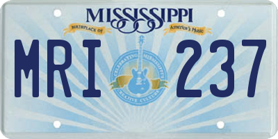 MS license plate MRI237