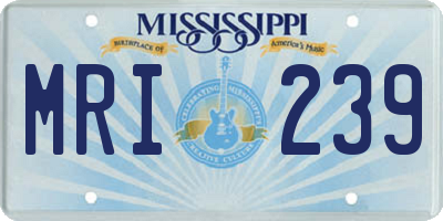 MS license plate MRI239