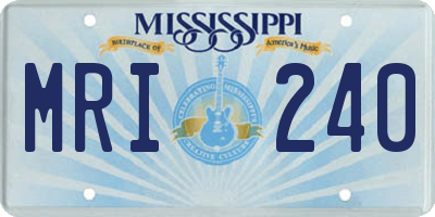 MS license plate MRI240