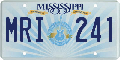 MS license plate MRI241