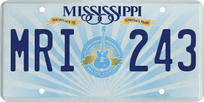 MS license plate MRI243