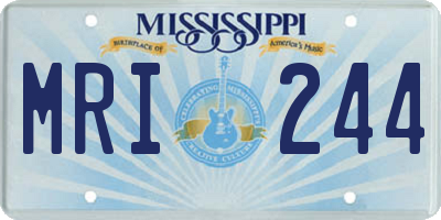 MS license plate MRI244