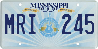 MS license plate MRI245