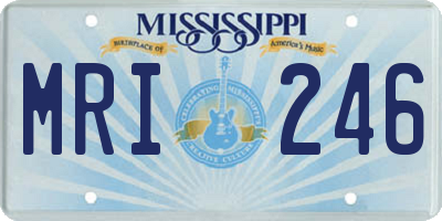 MS license plate MRI246