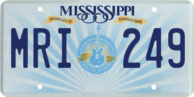 MS license plate MRI249