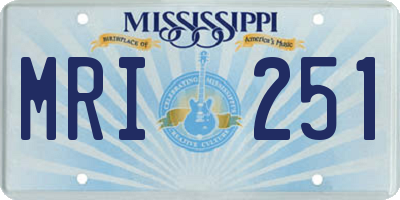 MS license plate MRI251