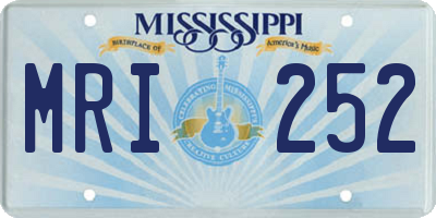 MS license plate MRI252