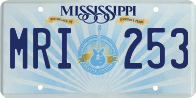 MS license plate MRI253