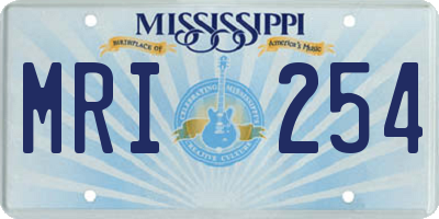 MS license plate MRI254