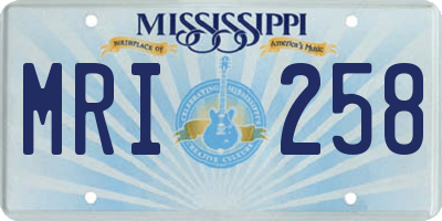 MS license plate MRI258