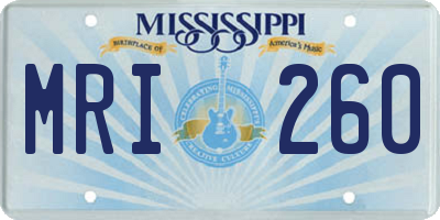 MS license plate MRI260