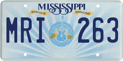 MS license plate MRI263