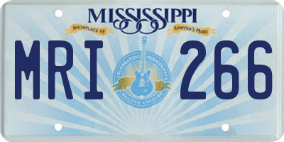 MS license plate MRI266