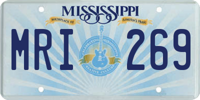 MS license plate MRI269
