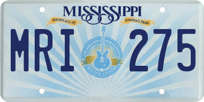 MS license plate MRI275