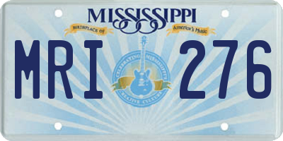 MS license plate MRI276