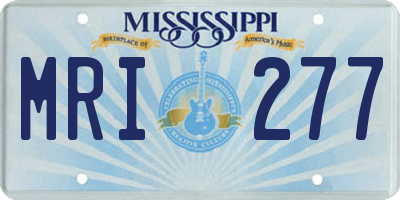 MS license plate MRI277