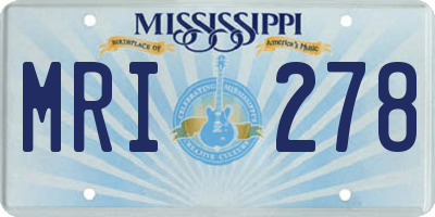 MS license plate MRI278