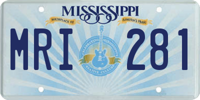 MS license plate MRI281