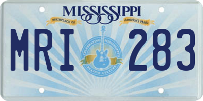 MS license plate MRI283