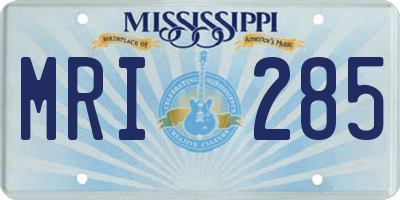 MS license plate MRI285