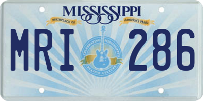MS license plate MRI286