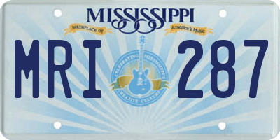 MS license plate MRI287