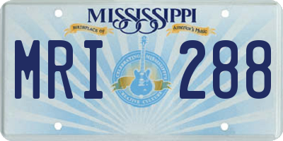 MS license plate MRI288