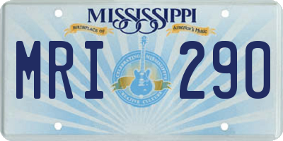 MS license plate MRI290